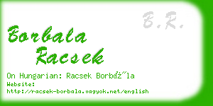 borbala racsek business card